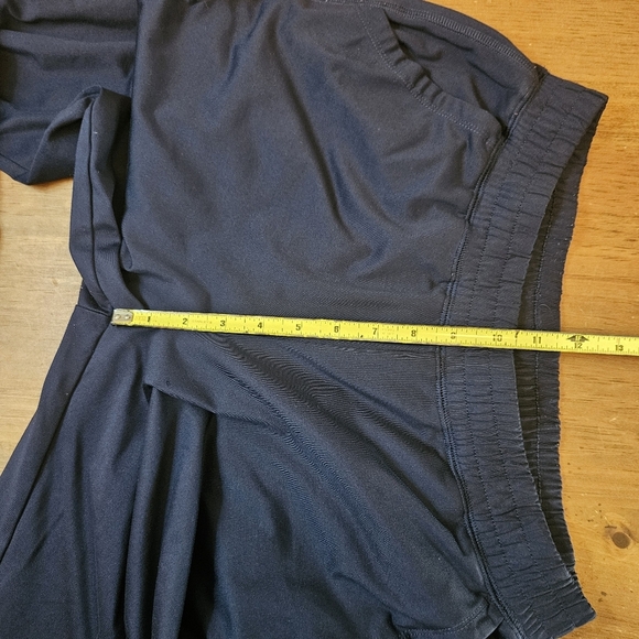 Aerie Pull On Side Snap Culotte Wide Leg Cropped Pants Pockets Navy Size Medium - Picture 7 of 14